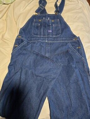Big Smith 100% Cotton Dark Washed Denim Bib Overalls